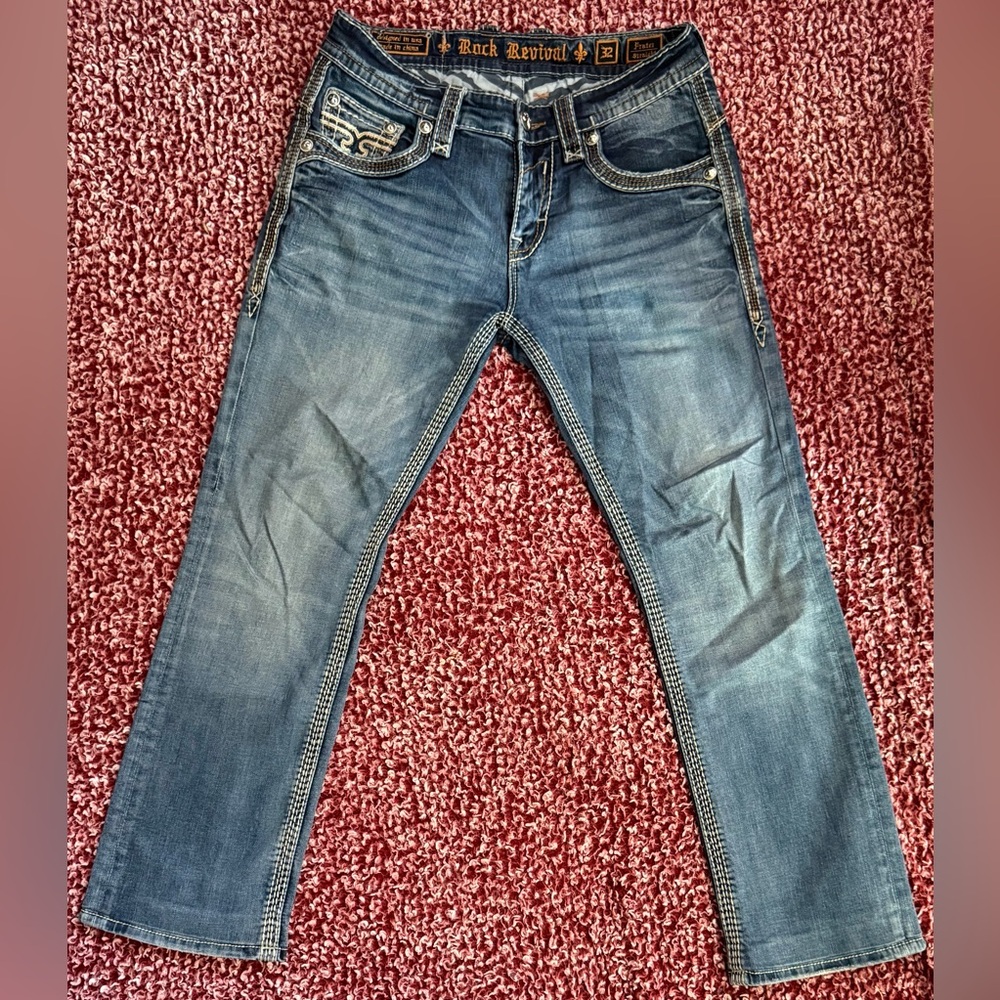 Rock Revival Blue Bootcut Jeans Classic Style